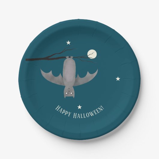 Niedlich Vampire Bat Halloween Pappteller (Vorderseite)