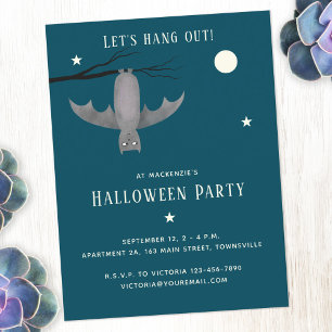 Niedlich Vampire Bat Halloween-Party Feiertagspostkarte