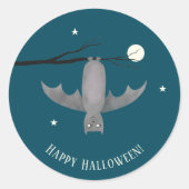 Niedlich Vampire Bat Halloween Runder Aufkleber (Vorderseite)