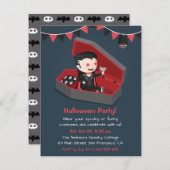 Niedlich Vampire Boy Halloween-Party Einladungen (Vorne/Hinten)
