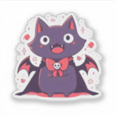 Niedlich Vampire Cat Aufkleber (Vorderseite)