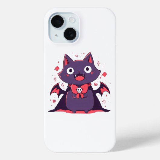 Niedlich Vampire Cat Case-Mate iPhone Hülle (Rückseite)