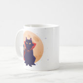 Niedlich Vampire Cat Kaffeetasse (Vorderseite Links)