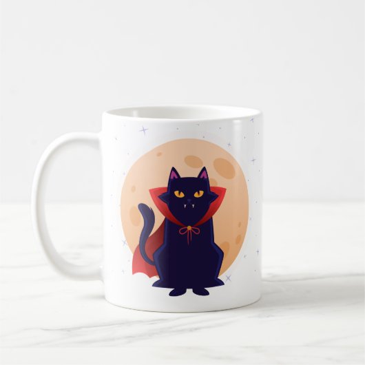 Niedlich Vampire Cat Kaffeetasse (Links)