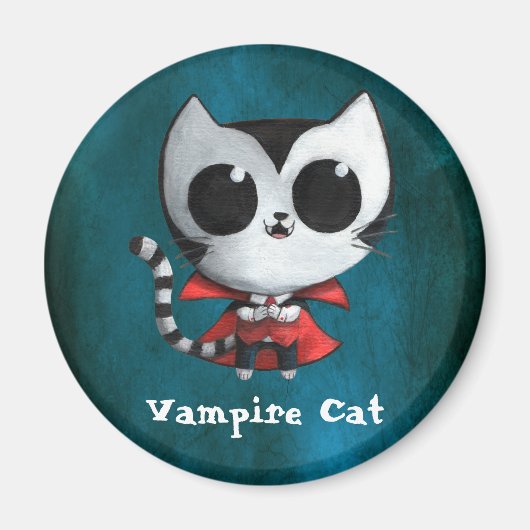 Niedlich Vampire Cat Magnet (Vorne)