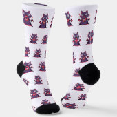 Niedlich Vampire Cat Socken (Gewinkelt)