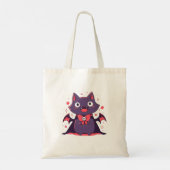 Niedlich Vampire Cat Tragetasche (Rückseite)