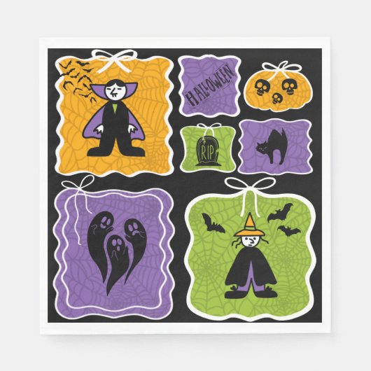 Niedlich Vampire Coquette Halloween Serviette (Vorderseite)