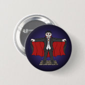Niedlich Vampire/Dracula Button (Vorne & Hinten)