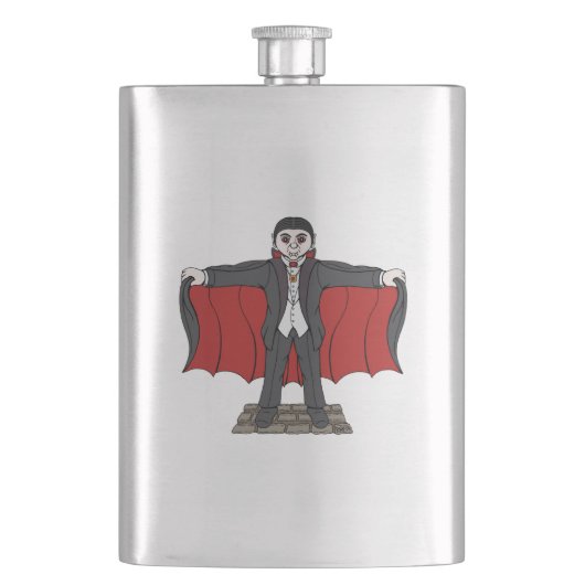 Niedlich Vampire/Dracula Flachmann (Vorderseite)