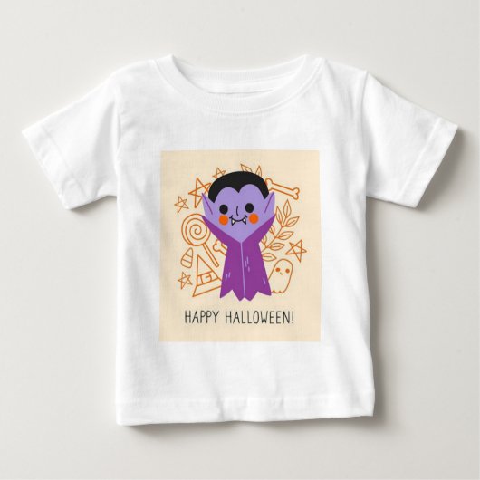 Niedlich Vampire Dracula Halloween Baby T-shirt (Vorderseite)