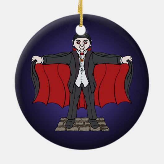 Niedlich Vampire/Dracula Keramikornament (Hinten)