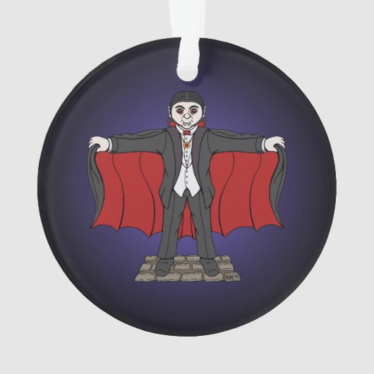 Niedlich Vampire/Dracula Ornament (Rückseite)