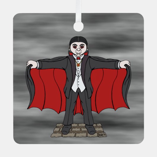 Niedlich Vampire/Dracula Ornament Aus Metall (Vorderseite)