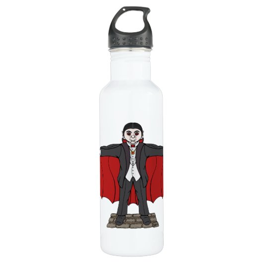Niedlich Vampire/Dracula Trinkflasche (Vorderseite)