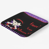 Niedlich Vampire Girl Halloween-Party Pappteller (Gewinkelt)