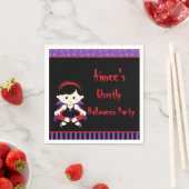 Niedlich Vampire Girl Halloween-Party Serviette (Beispiel)