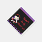 Niedlich Vampire Girl Halloween-Party Serviette (Ecke)