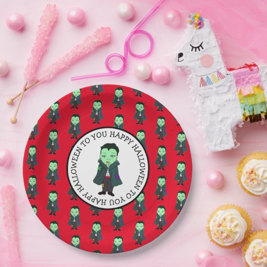 Niedlich Vampire Halloween-Party Pappteller (Party)
