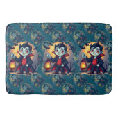 Niedlich Vampire mit Lantern Kawaii Halloween Badematte (Vorderseite)