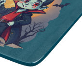 Niedlich Vampire mit Lantern Kawaii Halloween Schneidebrett (Ecke)