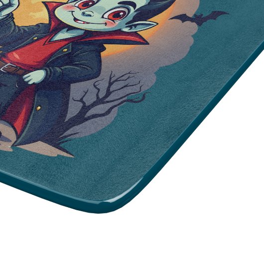 Niedlich Vampire mit Lantern Kawaii Halloween Schneidebrett (Ecke)
