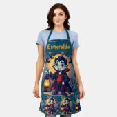 Niedlich Vampire mit Lantern Kawaii Halloween Schürze (Getragen)