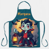 Niedlich Vampire mit Lantern Kawaii Halloween Schürze (Vorderseite)