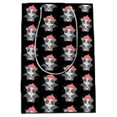 Niedlich Vampire Panda Bats Ghost Black Halloween Mittlere Geschenktüte (Vorderseite)