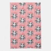 Niedlich Vampire Panda Bats Ghost Pink Halloween Geschirrtuch (Vertikal)