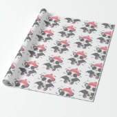 Niedlich Vampire Panda Bats Ghost White Halloween Geschenkpapier (Ungerollt)