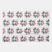 Niedlich Vampire Panda Bats Ghost White Halloween Geschirrtuch (Horizontal)