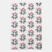 Niedlich Vampire Panda Bats Ghost White Halloween Geschirrtuch (Vertikal)