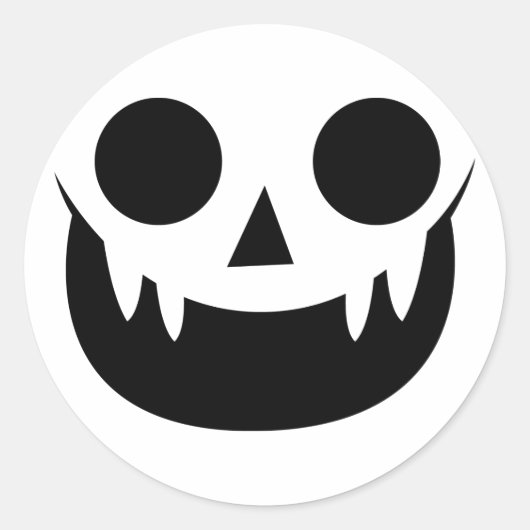 Niedlich Vampire Pumpkin-Gesichtsticker Runder Aufkleber (Vorderseite)