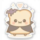 Niedlich Vampire Toast Aufkleber (Vorderseite)