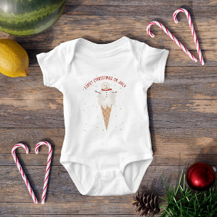 Niedlich Vanilla Ice Creme Cone Snowman Baby Bodys Strampler