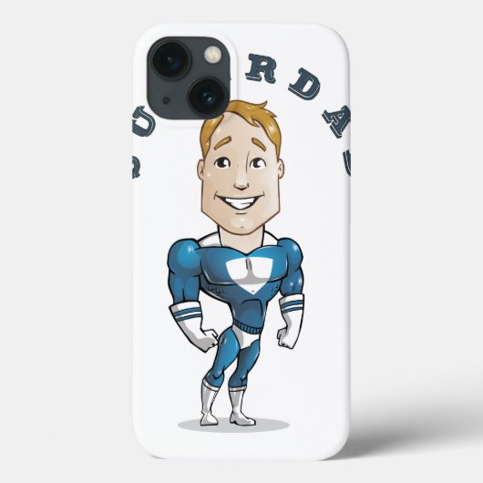 Niedlich Vector Cartoon Super Vater Case-Mate iPhone Hülle (Rückseite)