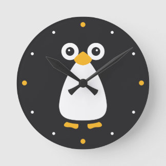 Niedlich Vector Penguin Runde Wanduhr