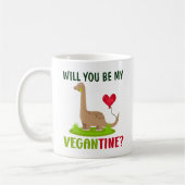 Niedlich Vegantine Dinosaurier, Valentinstag Kaffeetasse (Links)