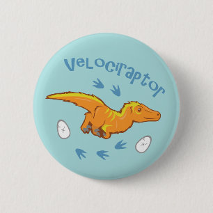 Niedlich Velociraptor Button