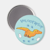 Niedlich Velociraptor Magnet (Vorderseite/Rückseite)