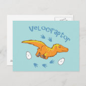 Niedlich Velociraptor Postkarte (Vorne/Hinten)