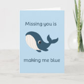 Niedlich Vermisst, dass du mich blau machst Karte (Vorderseite)