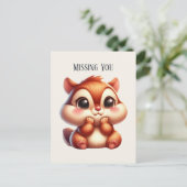 Niedlich Vermisst du Eichhörnchen Postkarte (Stehend Vorderseite)