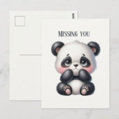 Niedlich Vermisst, Panda Postkarte (Vorne/Hinten)