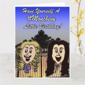 Niedlich Versailles Cartoon Happy Birthday Card Karte (Gelbe Blume)