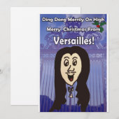 Niedlich Versailles Cartoon Weihnachtskarte Feiertagskarte (Vorne/Hinten)