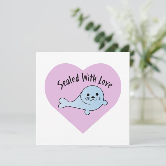 Niedlich versiegelt mit Liebe (Stehend Vorderseite)