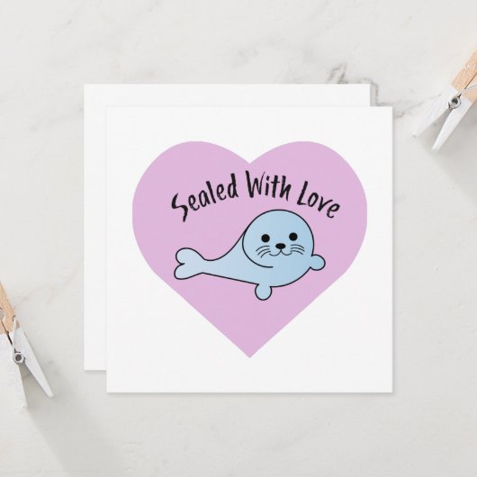 Niedlich versiegelt mit Liebe (Vorderseite/Rückseite Beispiel)