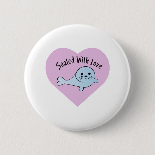 Niedlich versiegelt mit Liebe Button (Vorderseite)
